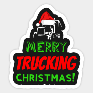 Merry Trucking Christmas Sticker